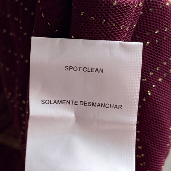 🆕✨ Xtraordinary Burgundy Wine Gold Maxi Dress Size 11 Evening Gown Long Flowy - Picture 17 of 17